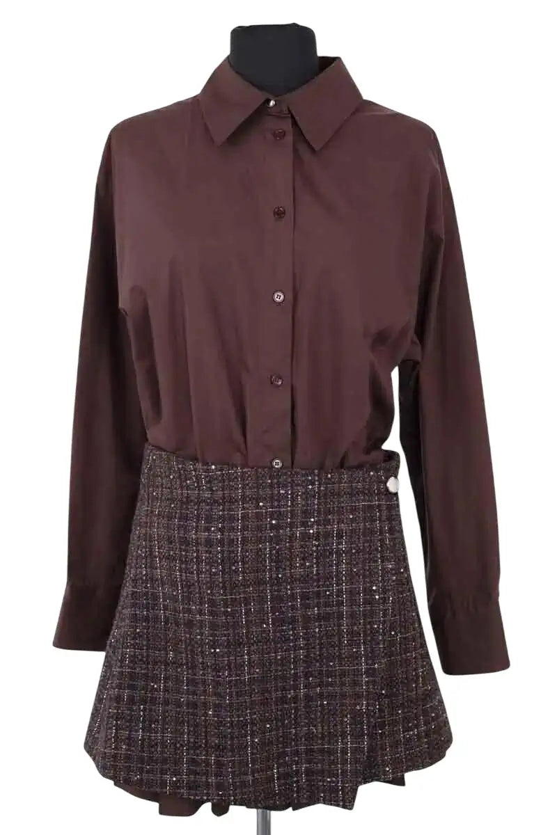 Robe Maje Marron en Coton, taille S - Seconde Main