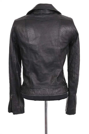 Veste Maje Noir en Cuir