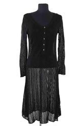 Robe The Kooples Noir en Synthétique, taille M - Seconde Main