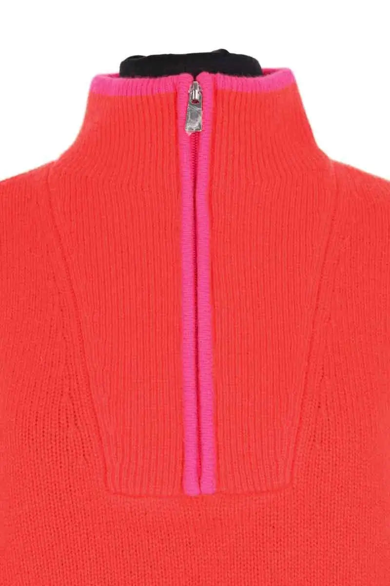 Pull col montant From Future Orange en Cachemire