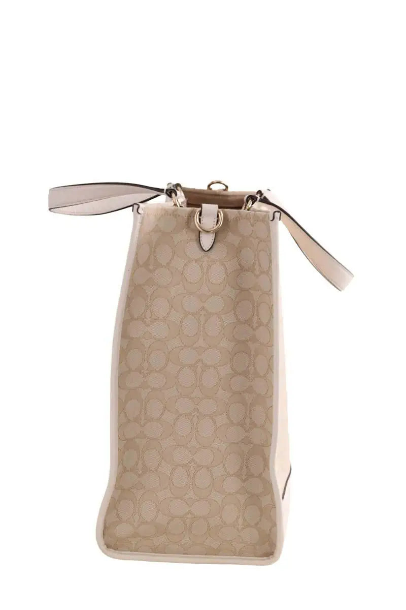 Cabas Dempsey Coach Beige en Cuir