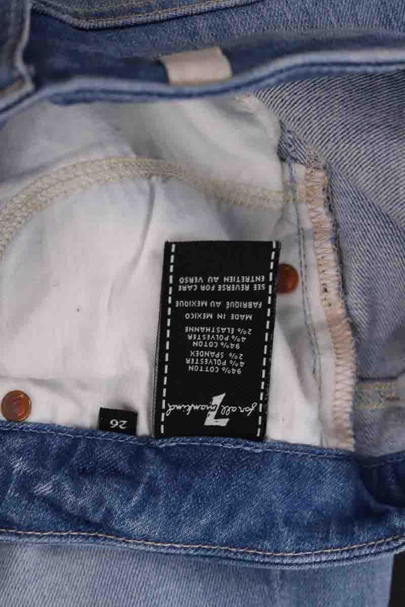 Slim 7 For All Mankind  Bleu