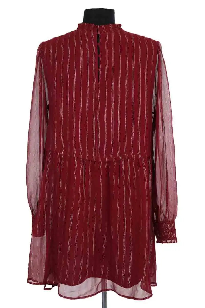 Robe Sézane Bordeaux en Soie