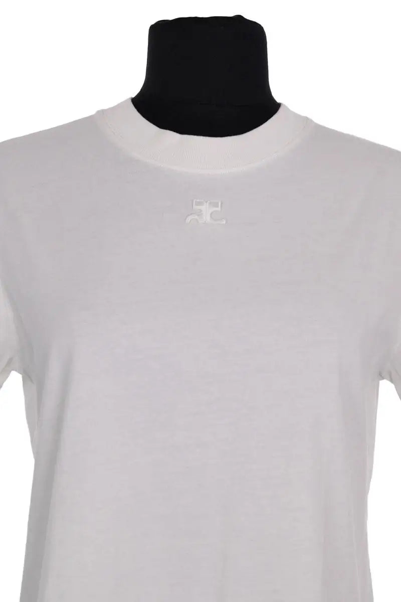 T-shirt Courrèges T-shirt AC Ecru en Coton