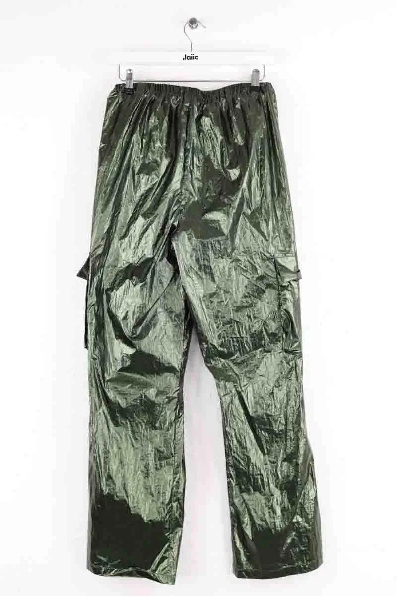 Pantalon droit Karma Koma Vert en Synthétique