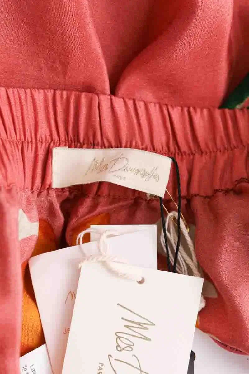 Pantalon large Mes Demoiselles Rose en Soie