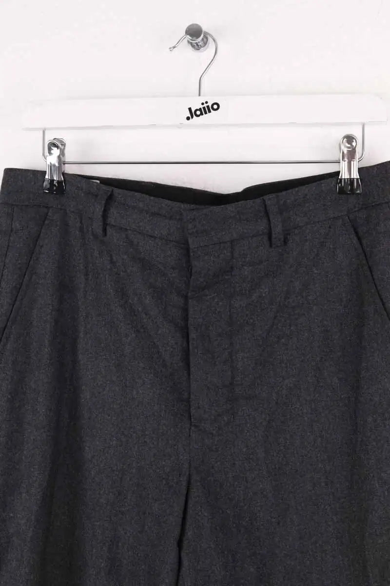 Pantalon droit Ami Anthracite en Laine