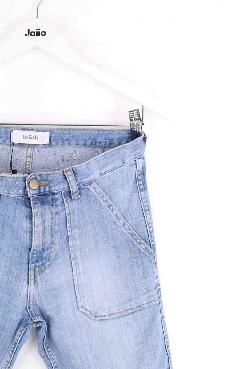 Jean slim Ba&Sh Bleu en Coton