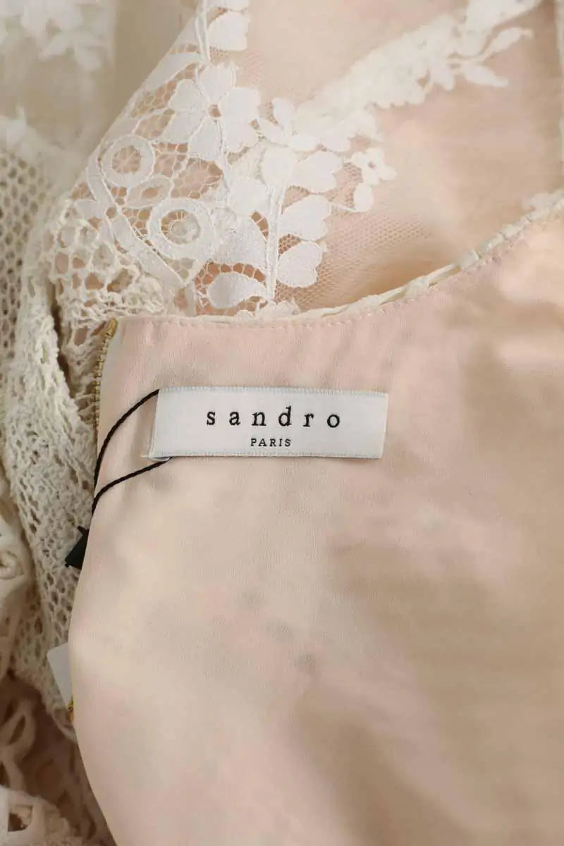 Robe Sandro Beige en Coton