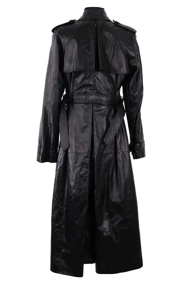Manteau Dior Noir en Cuir