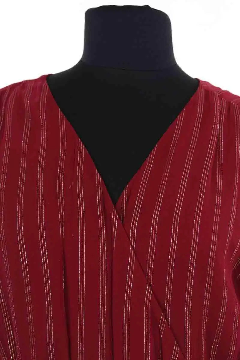 Robe manches longues Sézane Bordeaux en Soie