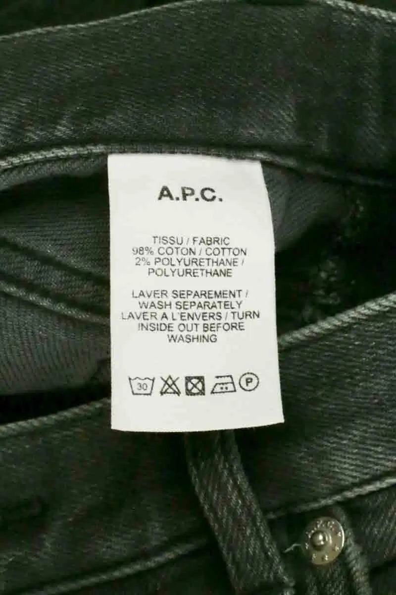Jean droit APC Gris en Coton