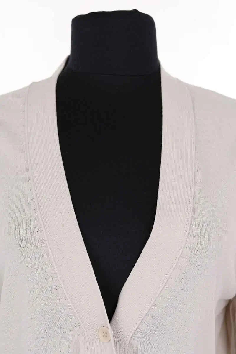 Cardigan Nude Beige en Viscose