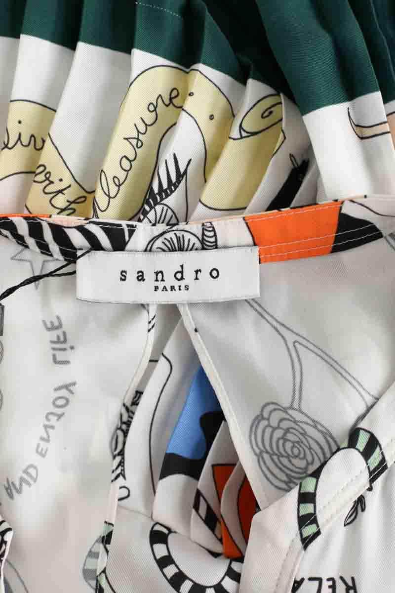 Robe Sandro  Blanc en Polyester