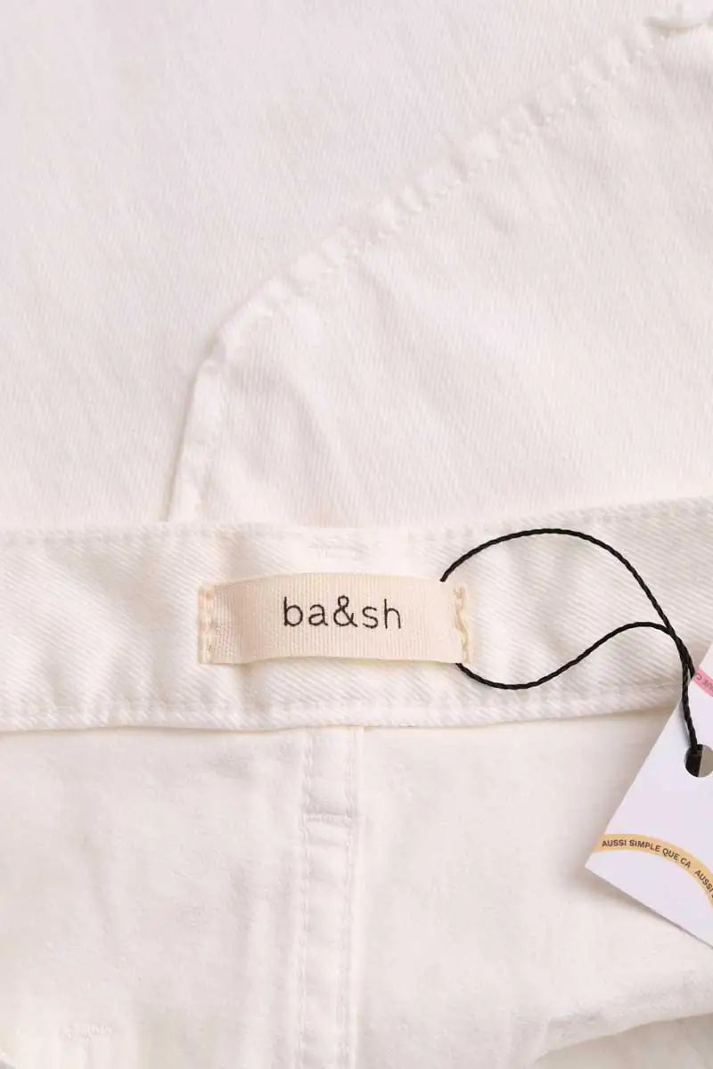 Mini short Ba&Sh Blanc en Coton