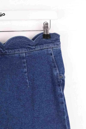 Mini jupe Maje Jaron Bleu en Coton