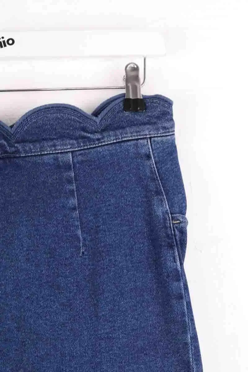 Mini jupe Maje Jaron Bleu en Coton