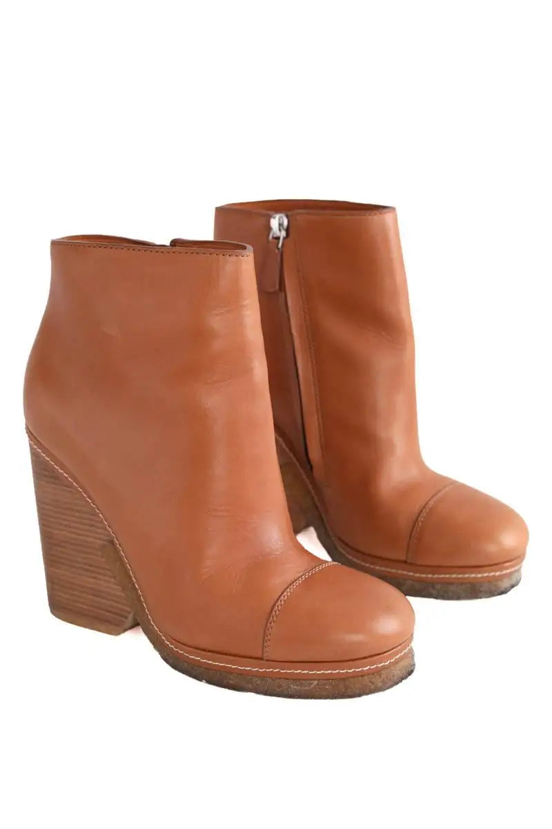 Bottes à talons Marc By Marc Jacobs Camel en Cuir