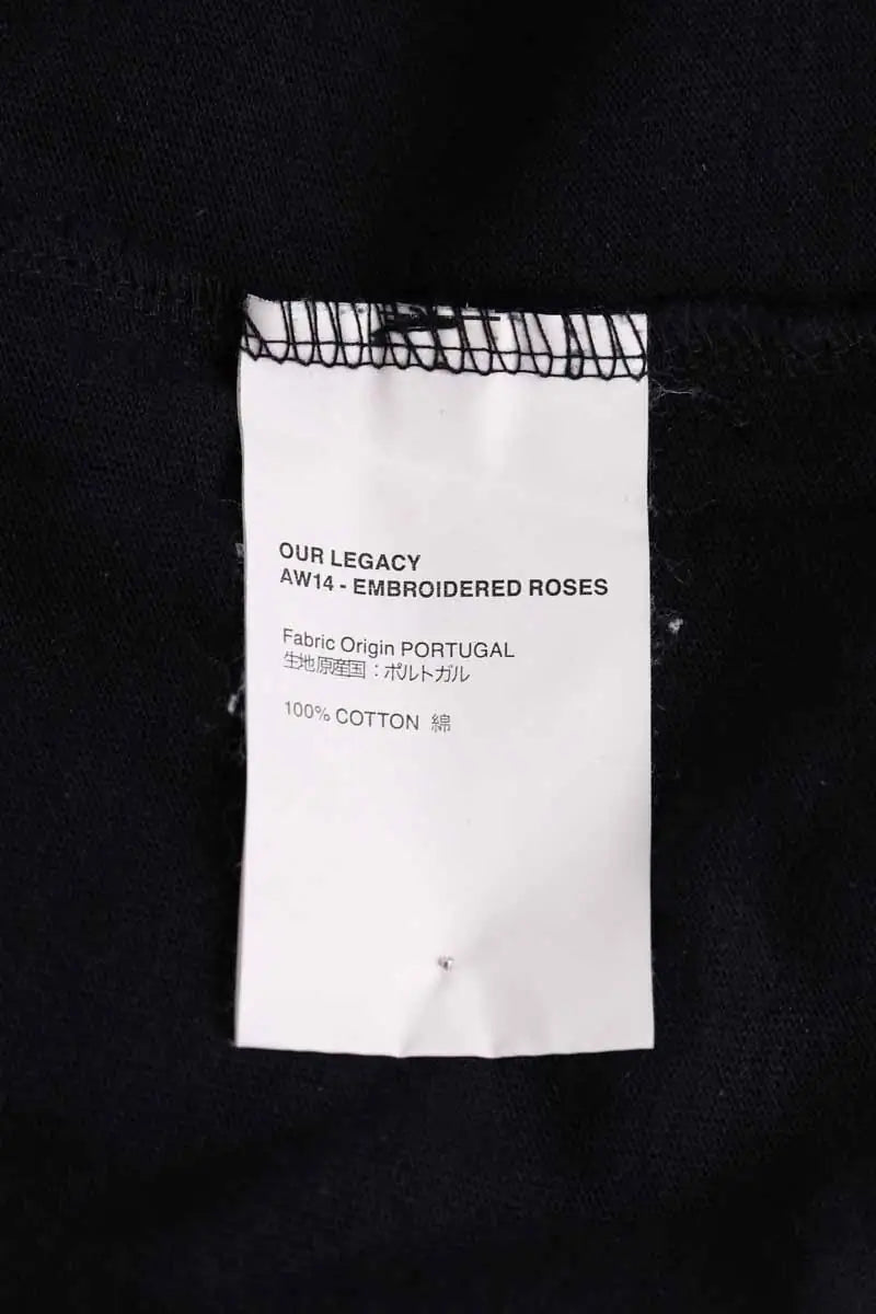 T-shirt Our Legacy Noir en Coton