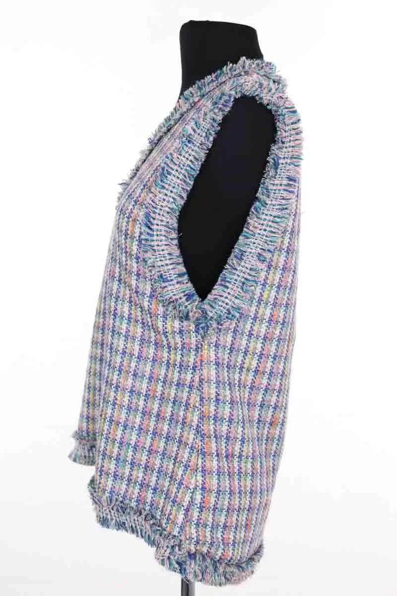 Top sans manche Maje Bleu en Coton