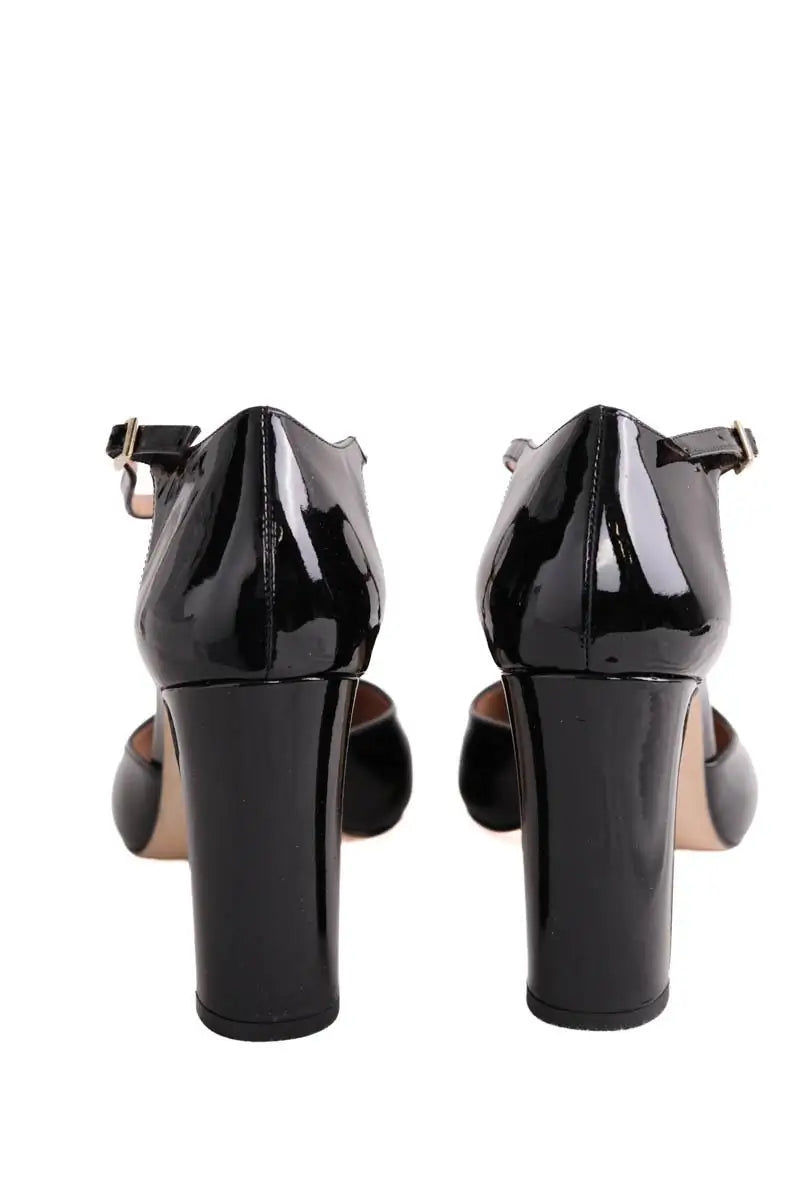 Talons LK Bennett Almina Noir en Cuir verni