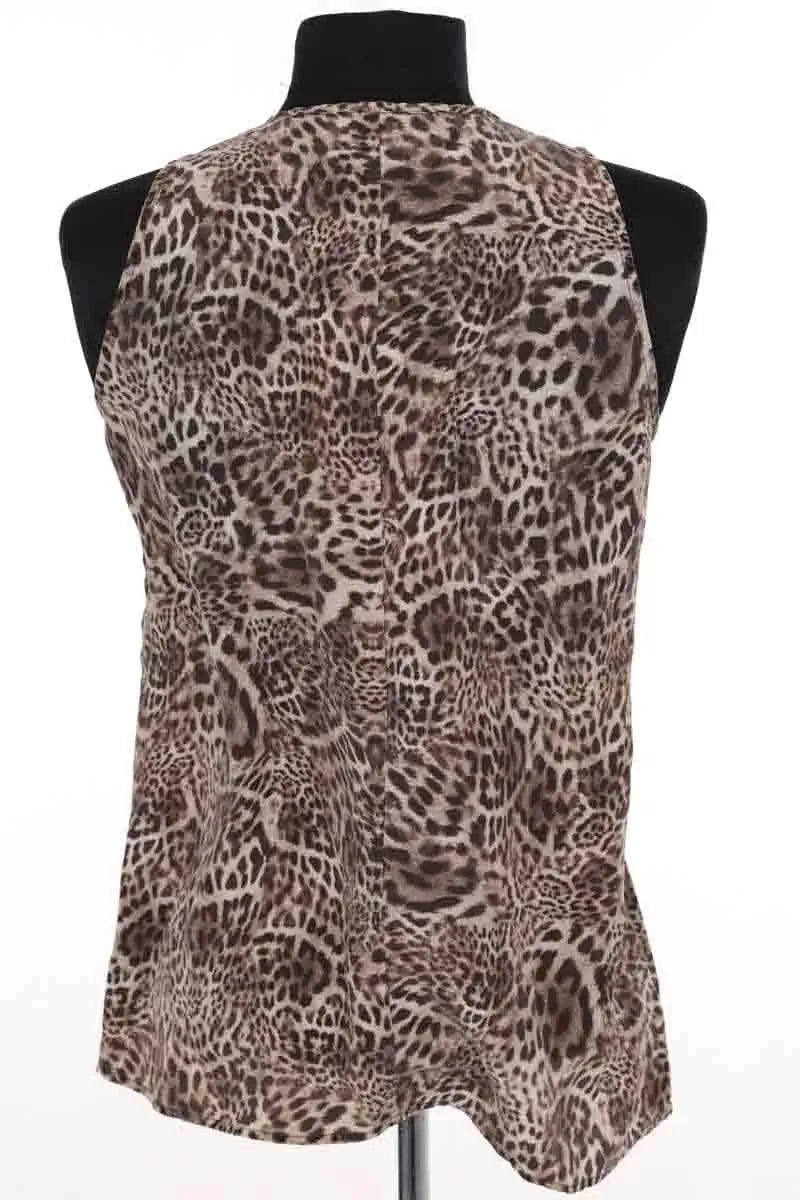 Top sans manche The Kooples Marron en Soie