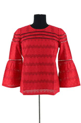 Blouse Ba&Sh Rouge en Coton, taille XS - Seconde Main