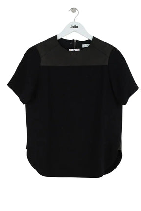 Top Sandro Noir en Cuir, taille S - Seconde Main