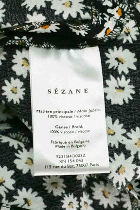 Mini short Sézane Noir en Viscose