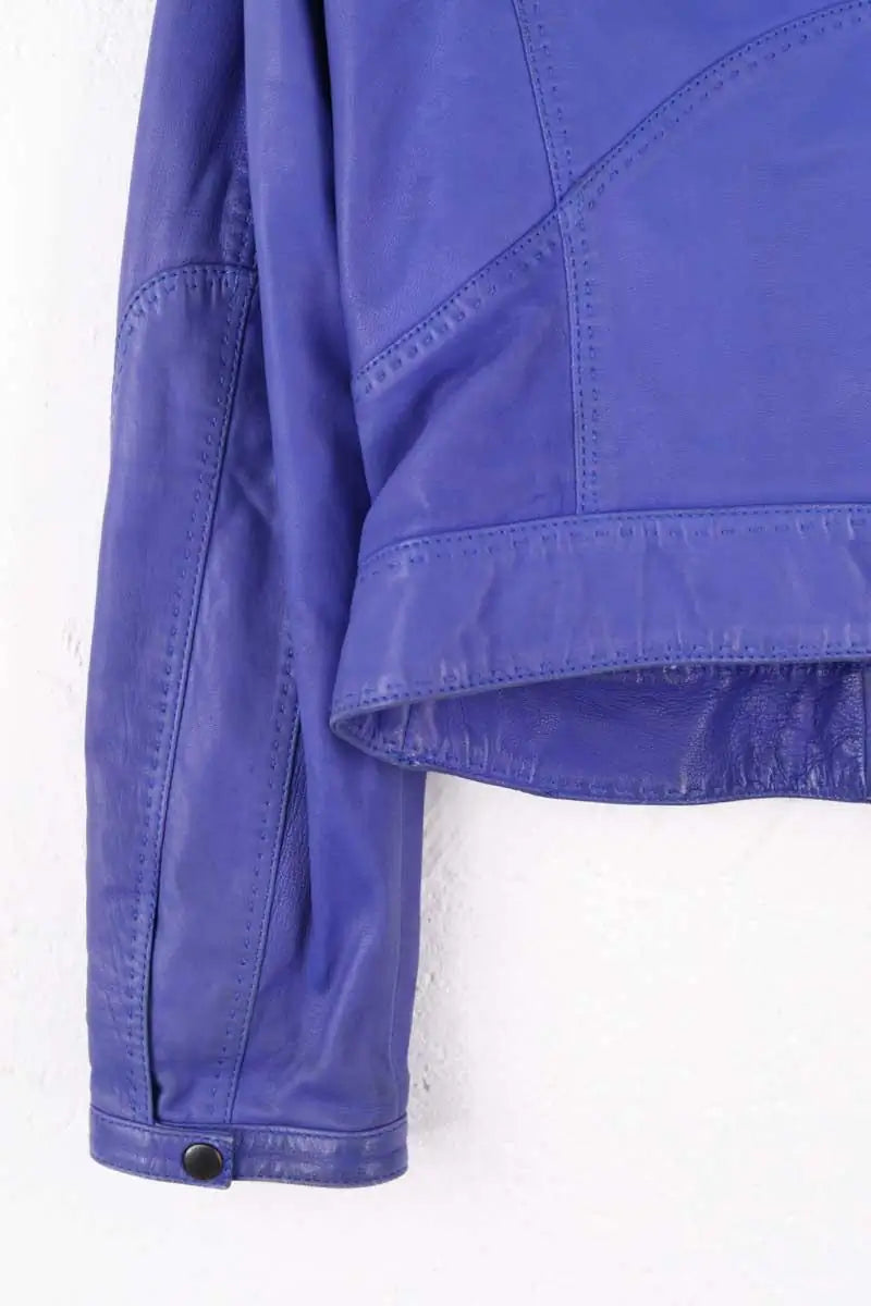 Blouson Boss Bleu en Cuir