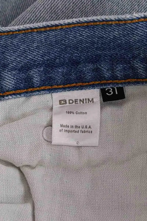 Jean droit EB Denim Bleu en Coton