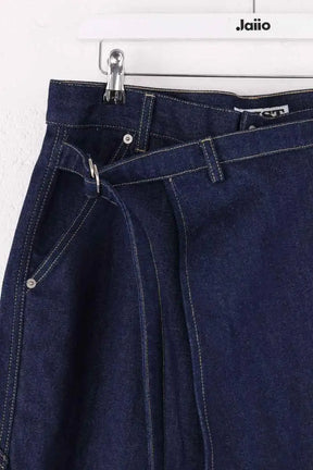 Jean droit Ouest Paris Apron pants Bleu en Coton