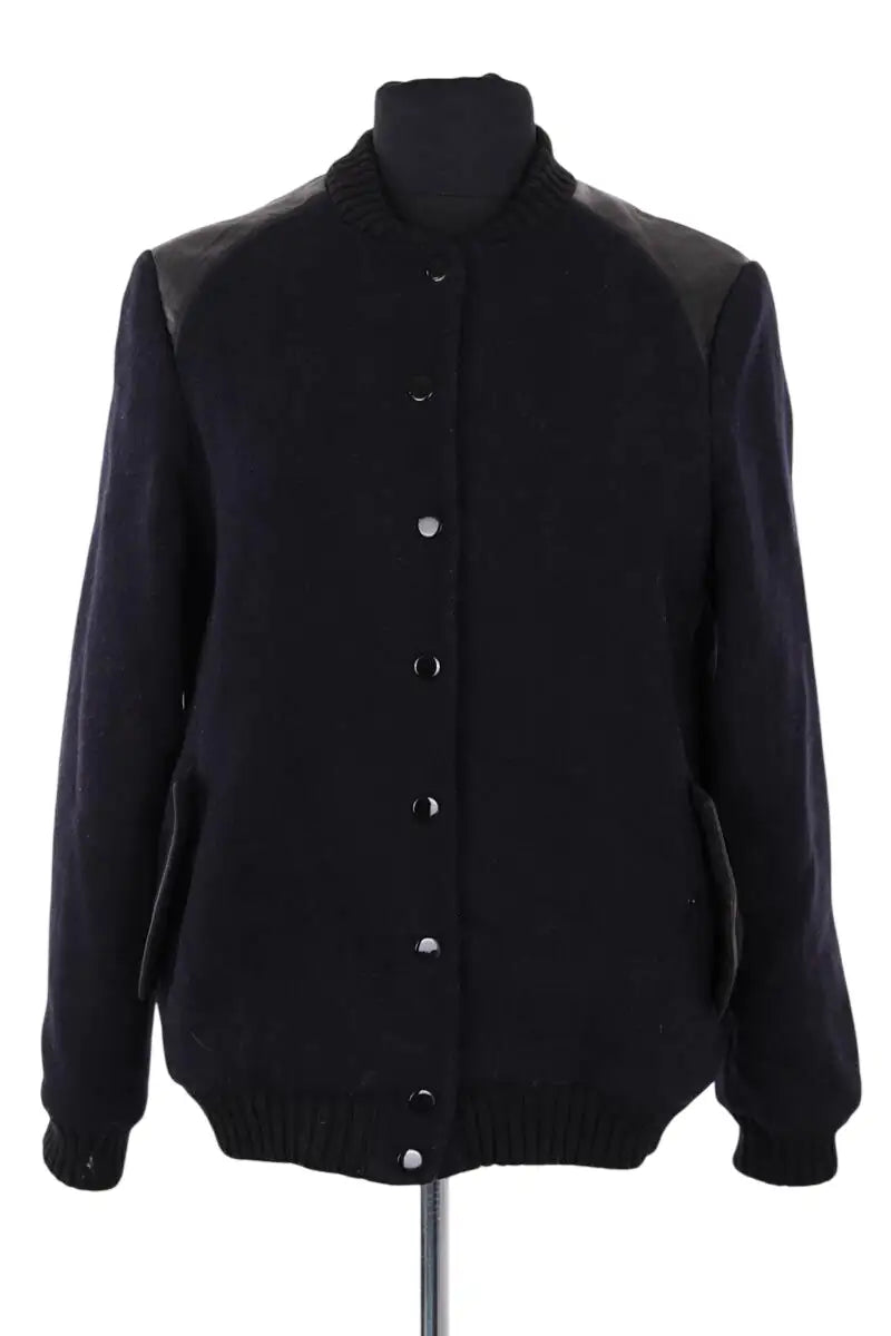 Veste Sandro Noir en Laine, taille M - Seconde Main