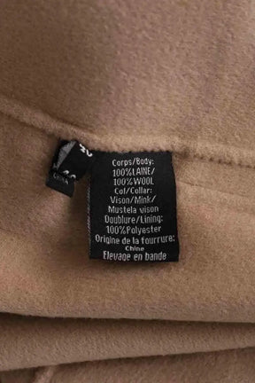 Manteau Max & Moi Camel en Laine