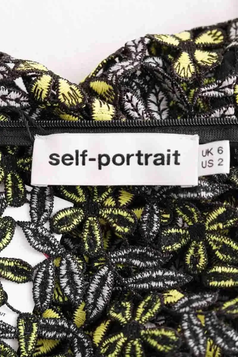Top Self-Portrait Jaune en Synthétique