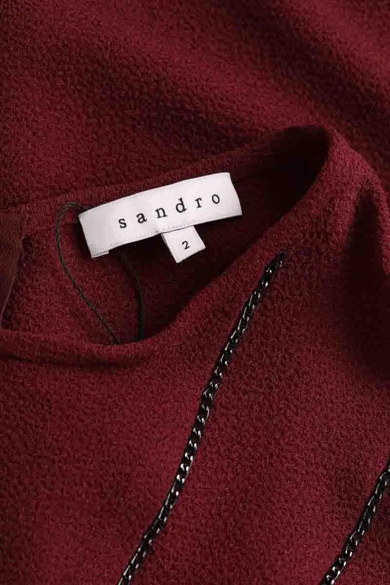 Robe Sandro Bordeaux en Synthétique