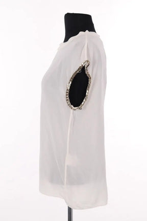 Blouse Sandro Ecru en Synthétique