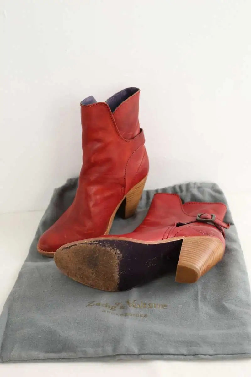 Boots à boucles Zadig & Voltaire  Rouge