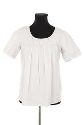 Top Miu Miu Ecru en Coton, taille L - Seconde Main