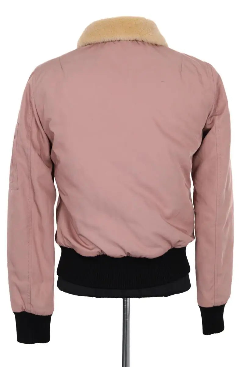 Blouson Bombers Rose en Synthétique