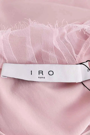 Top sans manche Iro Rose en Soie