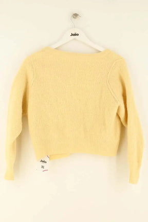 Cardigan American Vintage Jaune en Laine