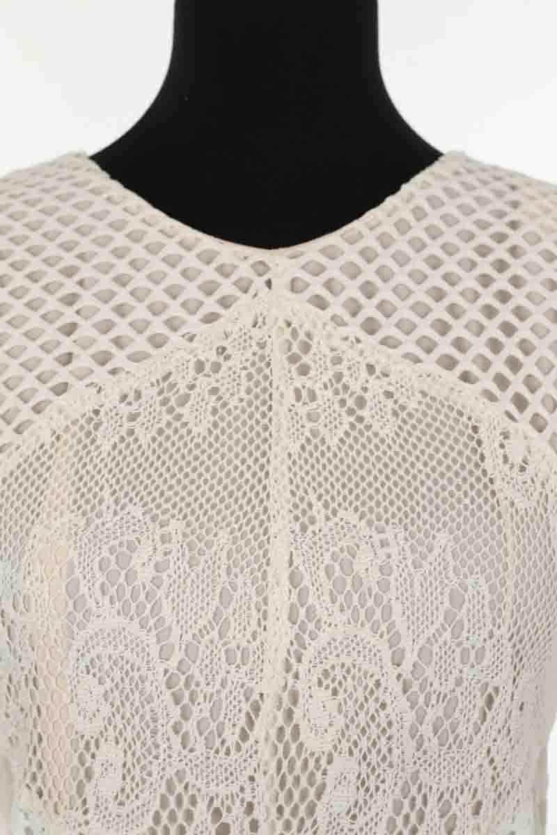 Robe Sandro Beige en Coton