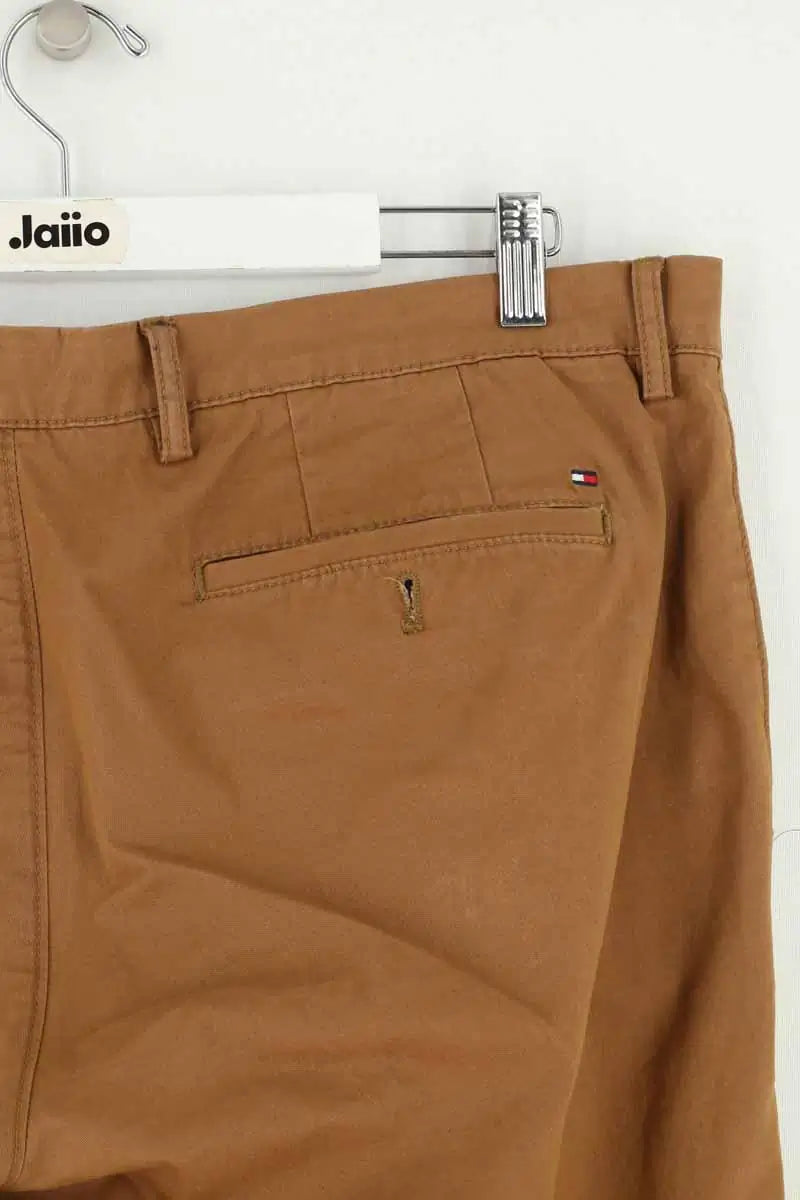 Pantalon droit Tommy Hilfiger Camel en Coton