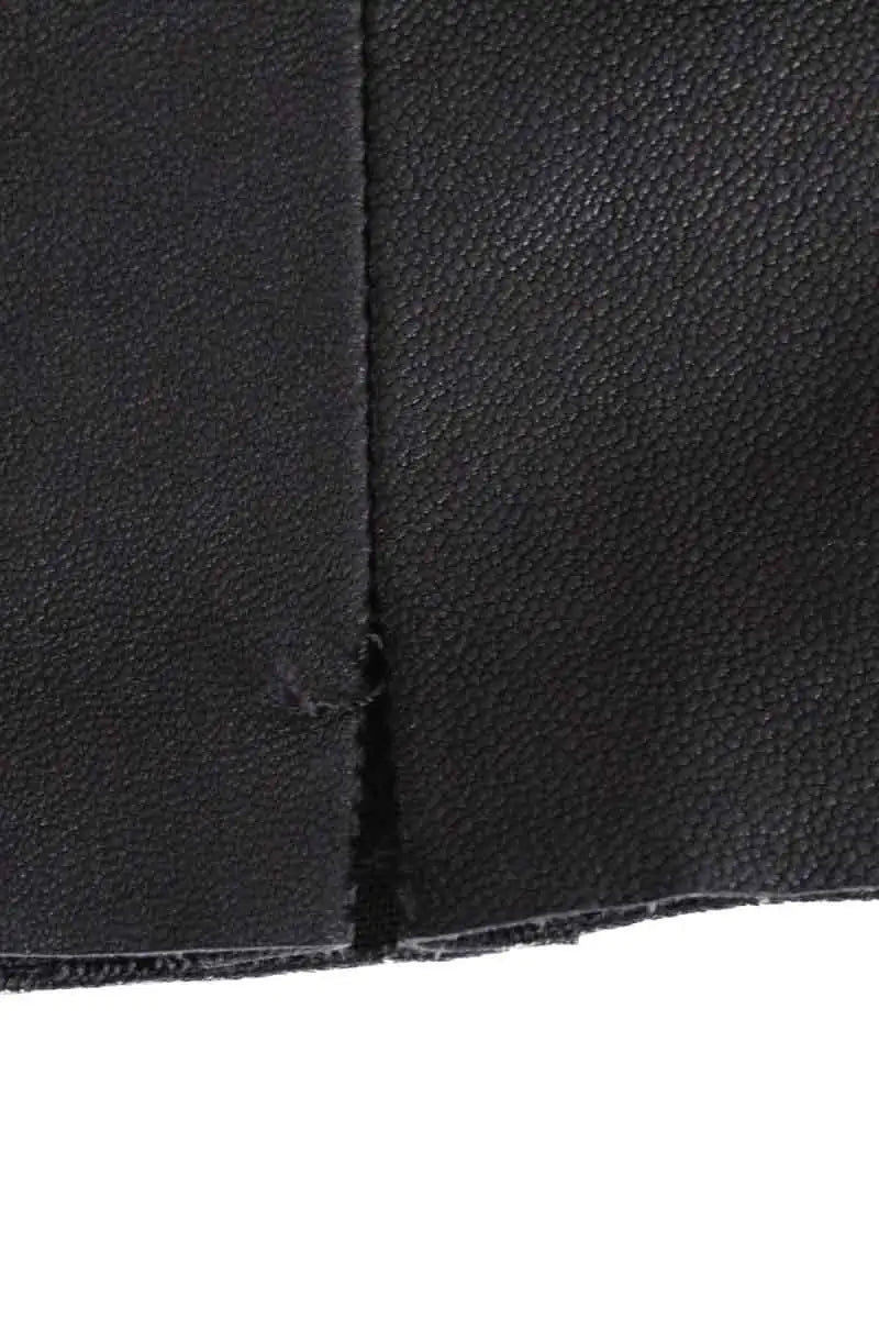 Pantalon slim Kujten Noir en Cuir