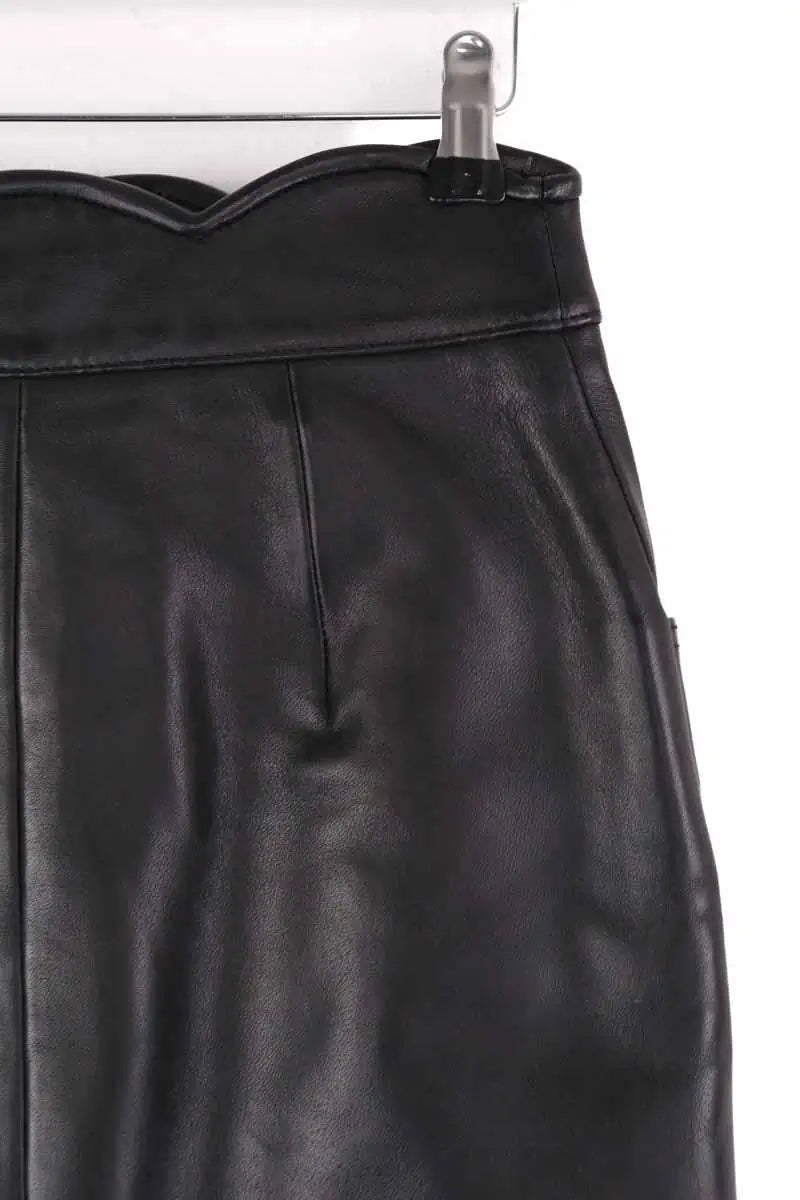 Jupe Maje Journey Noir en Cuir