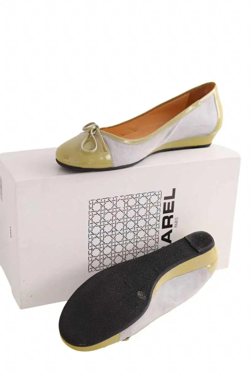 Ballerines Carel Gris en Cuir