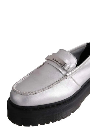 Mocassins Dr. Martens Argent en Cuir