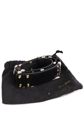 Ceinture en cuir Maje Noir en Cuir