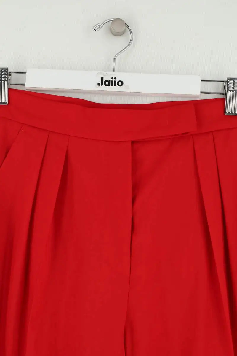 Pantalon large Max Mara Rouge en Synthétique